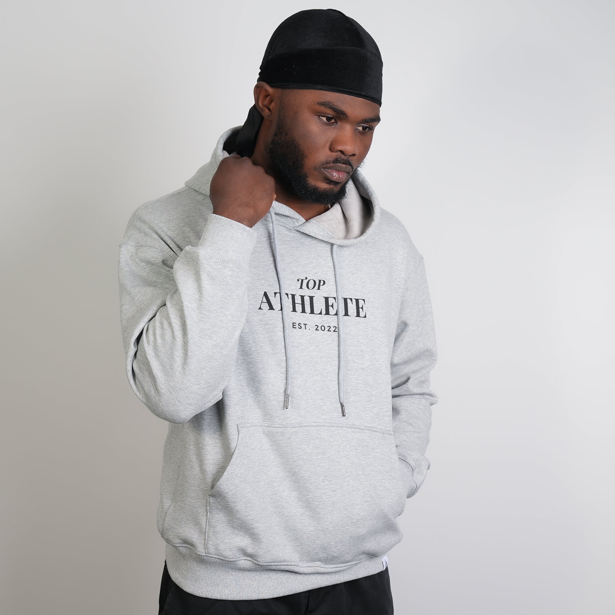 Velvet Fleece Hoodie Light Grey - Top Athlete