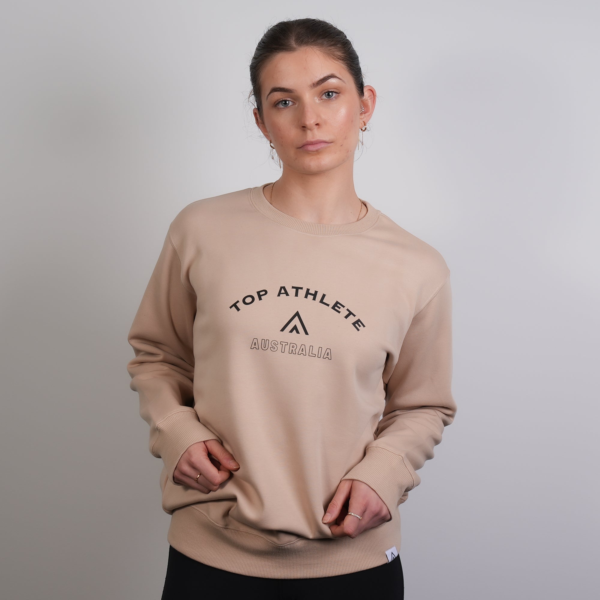 Rover Crew Neck Khakhi - Top Athlete