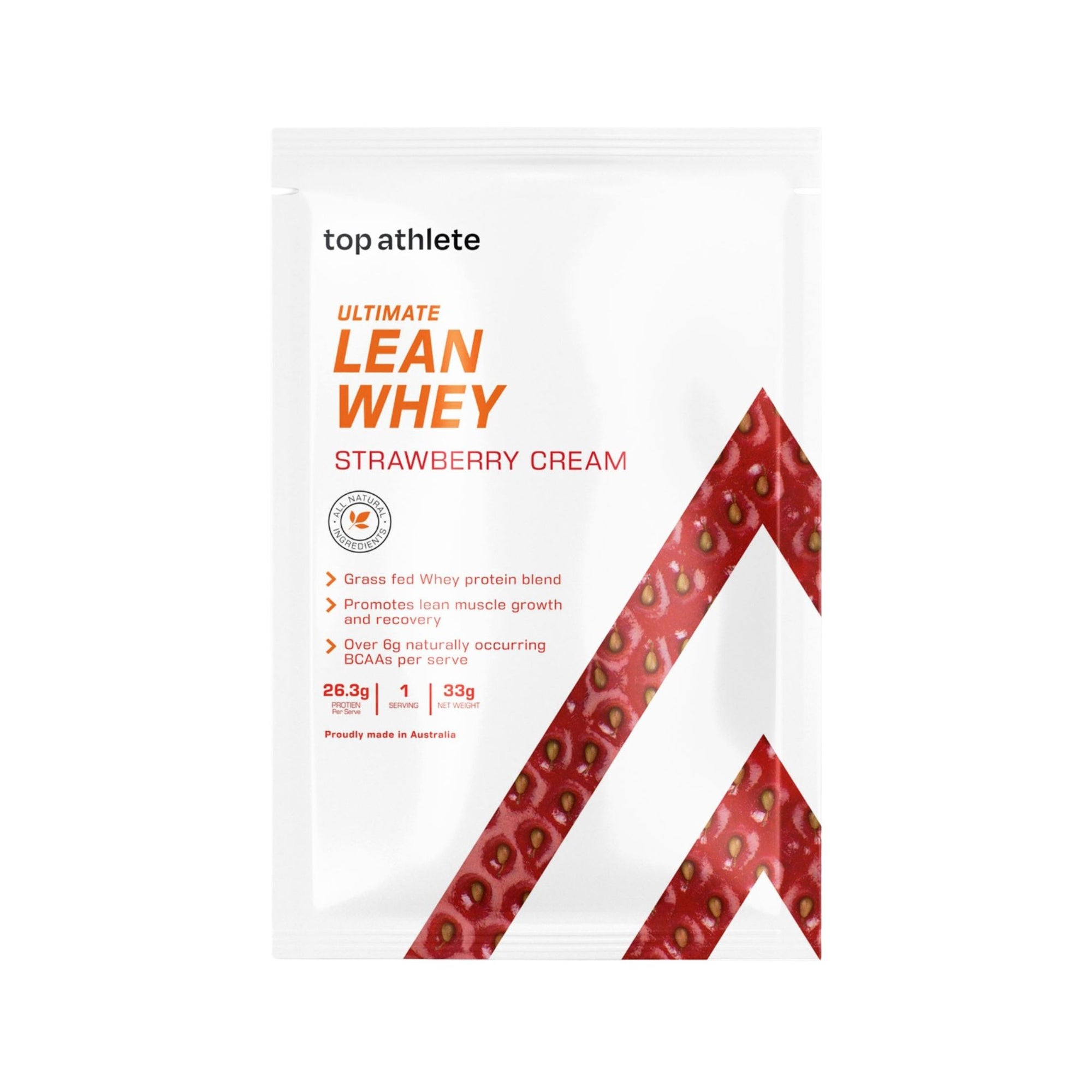 top athlete lean whey sample pack- Strawberry Cream