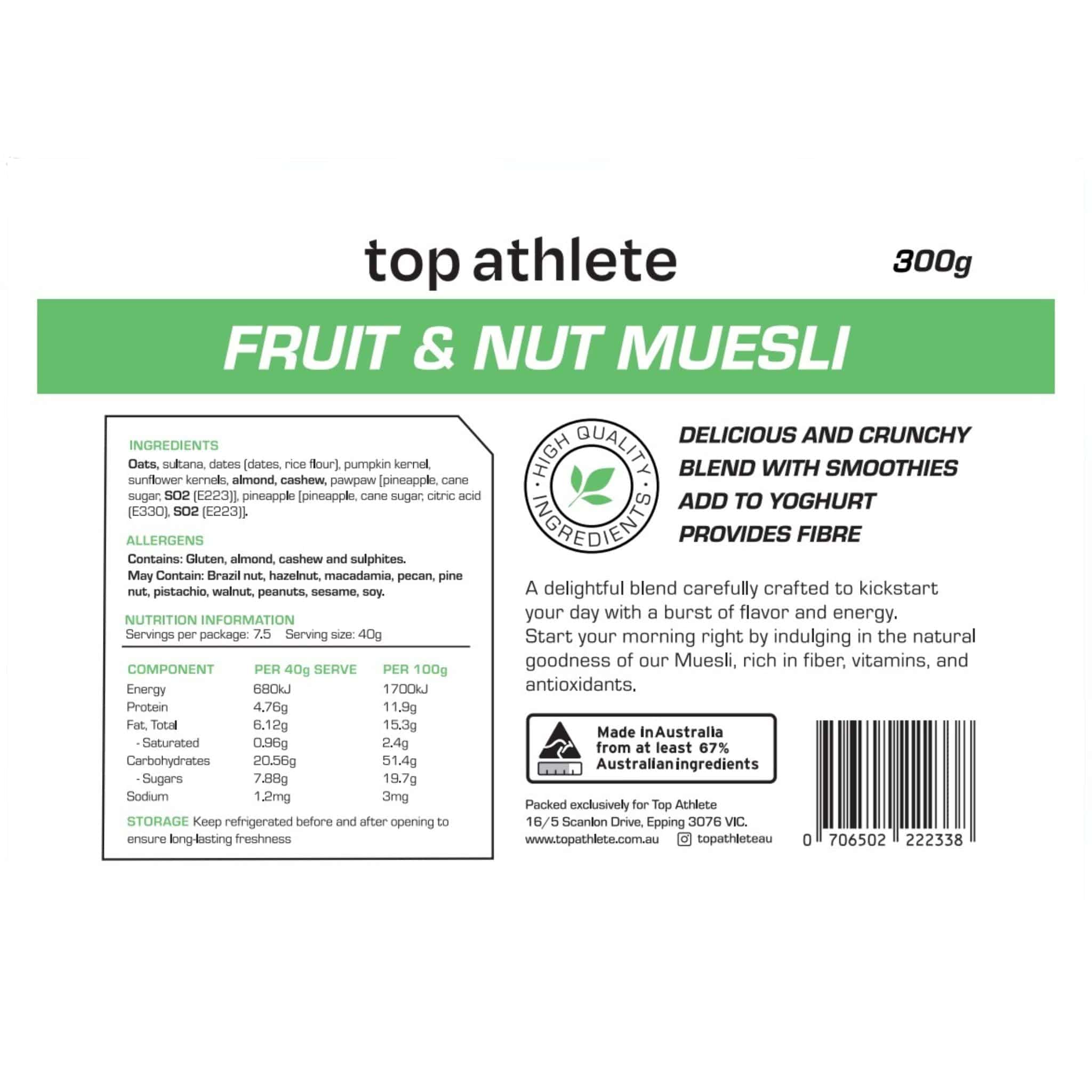Fruit & Nut Muesli 300g