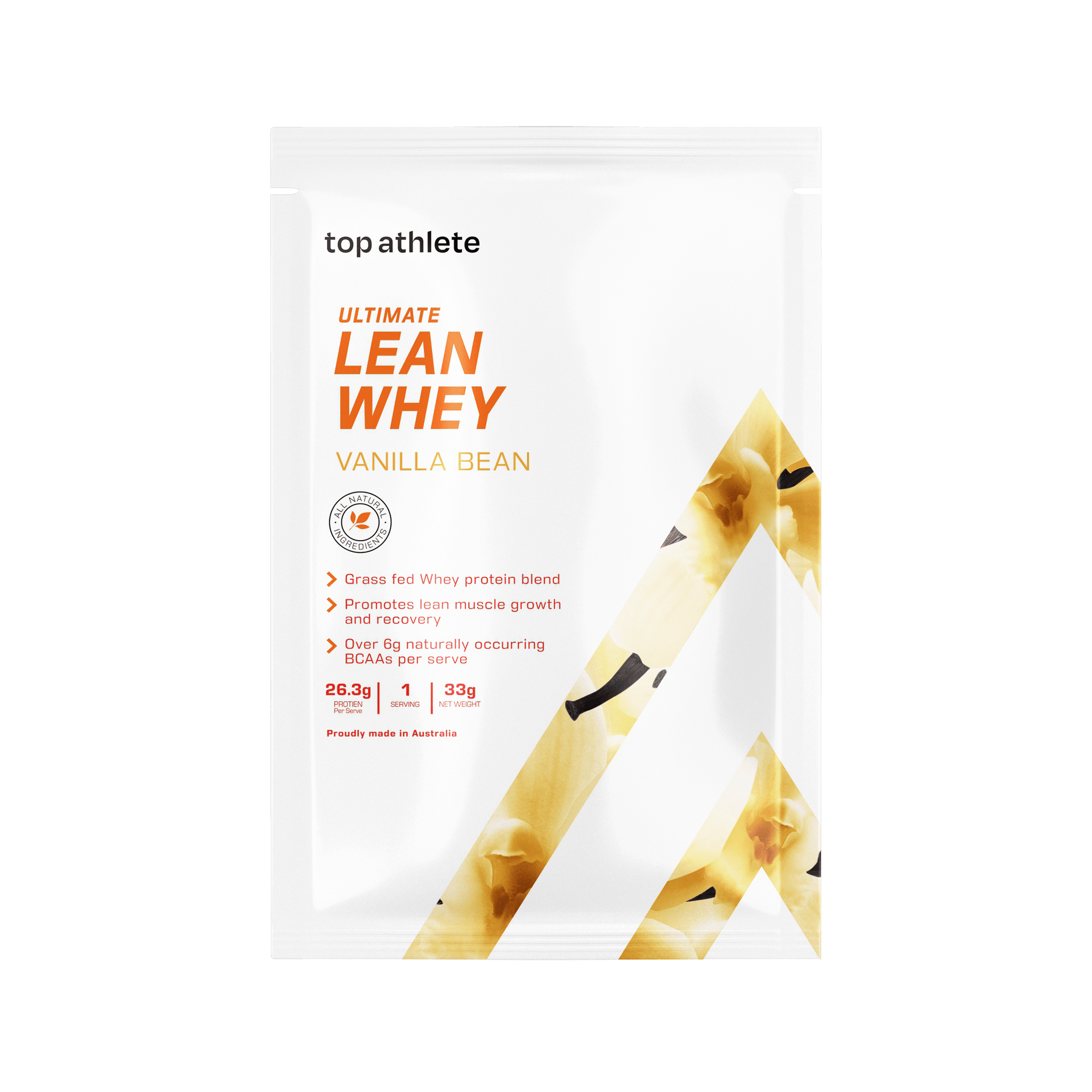 top athlete lean whey sample pack- Vanilla Bean