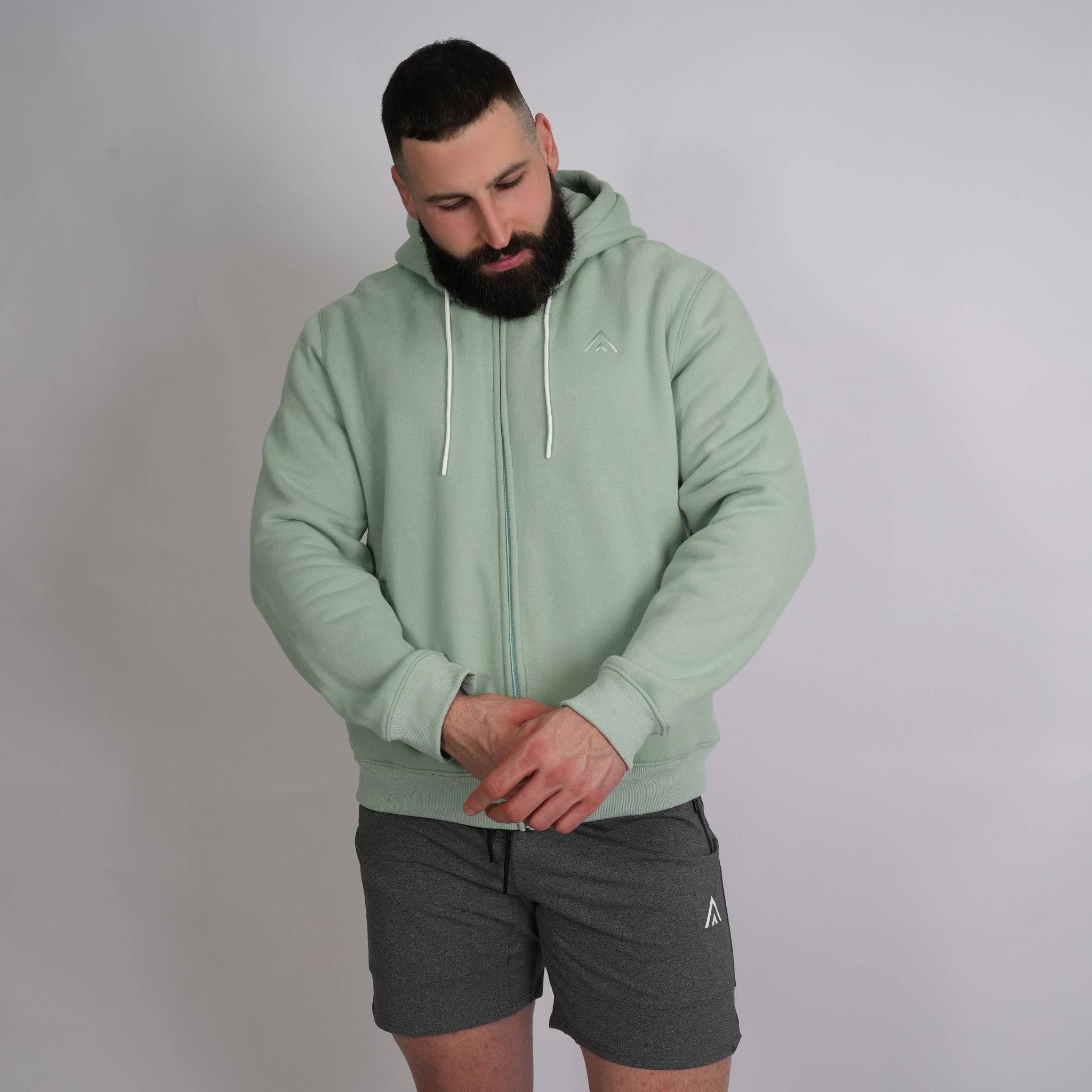 Heavy Fleece Jacket Light Green