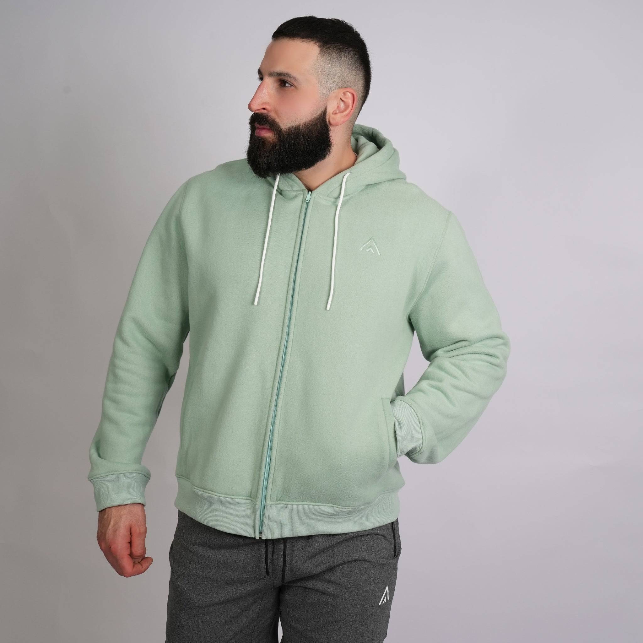 Heavy Fleece Jacket Light Green