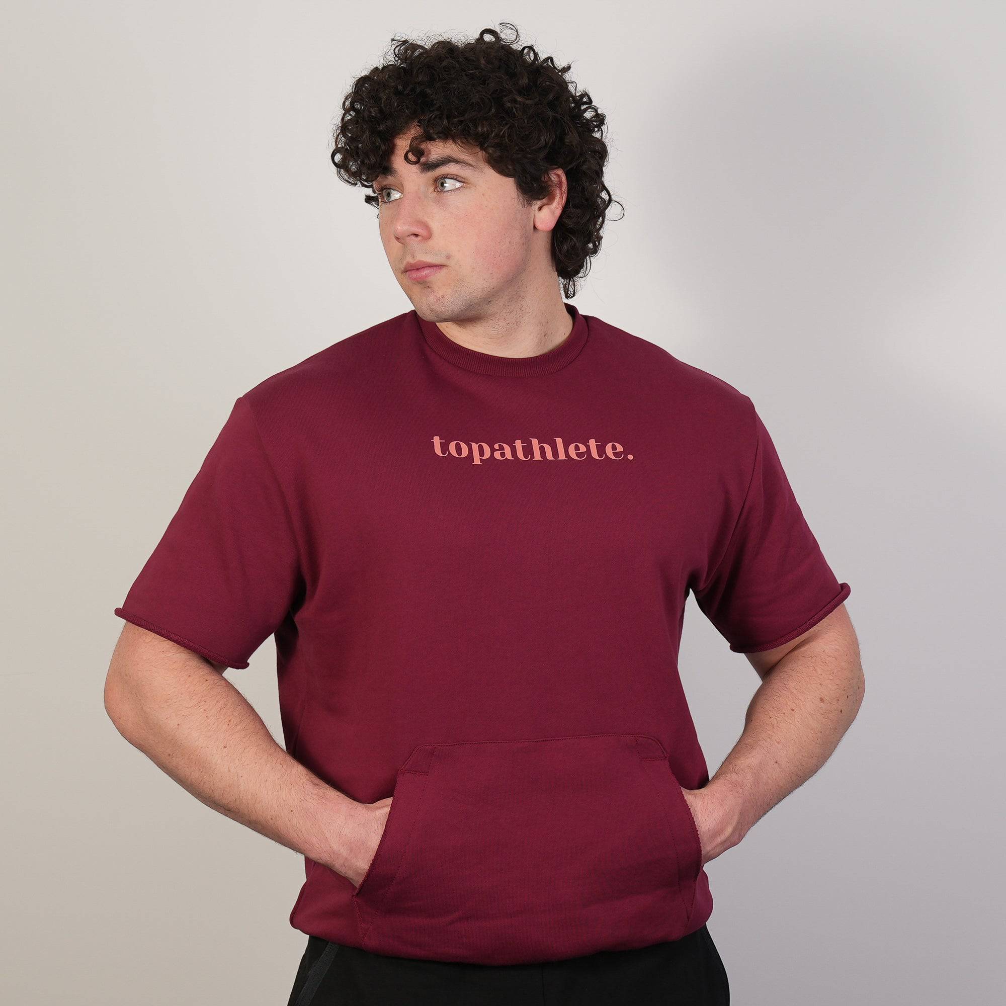 Short Sleeve Crew Neck Maroon