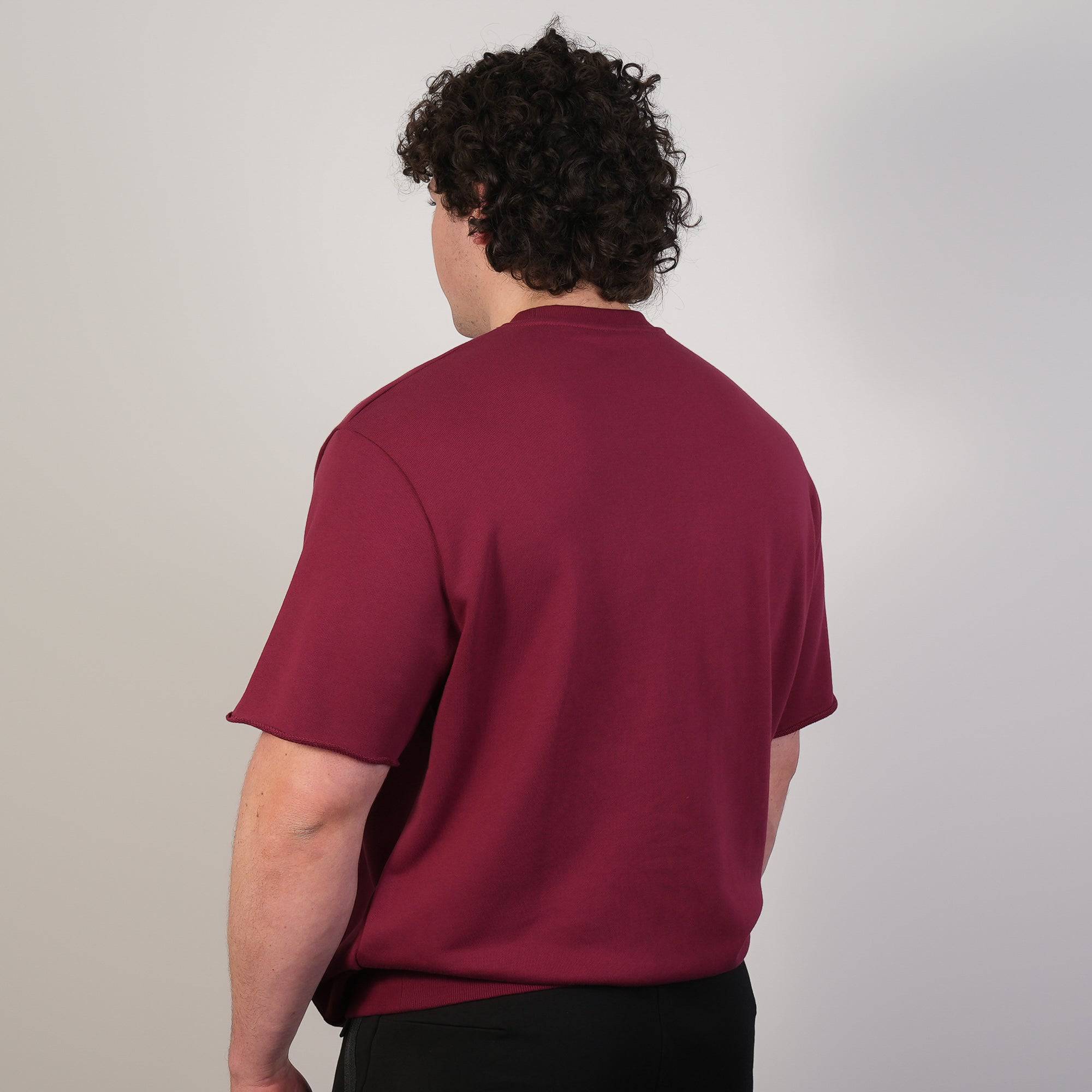 Short Sleeve Crew Neck Maroon