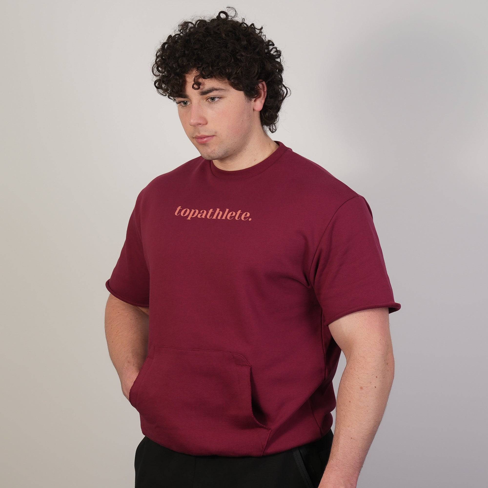 Short Sleeve Crew Neck Maroon