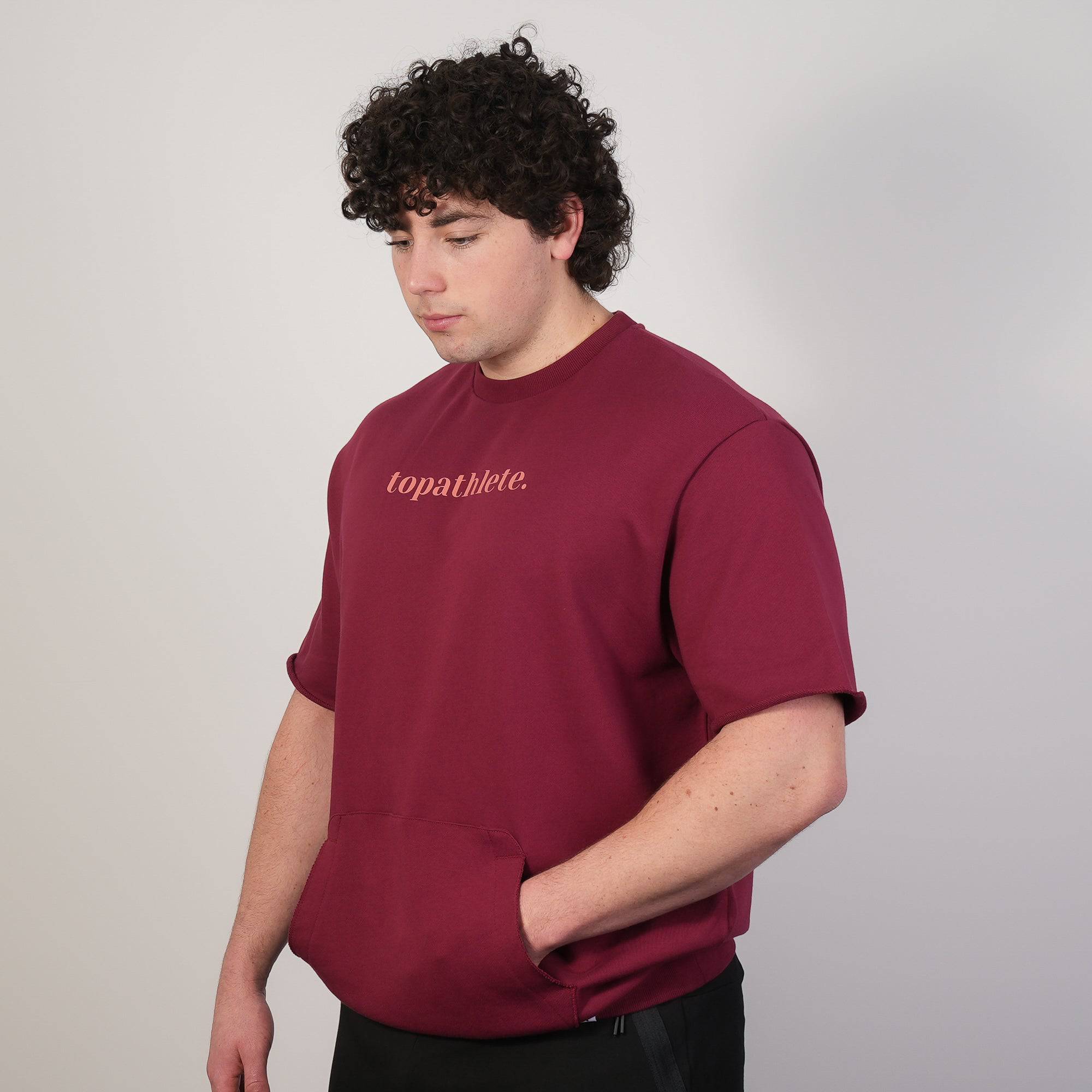 Short Sleeve Crew Neck Maroon