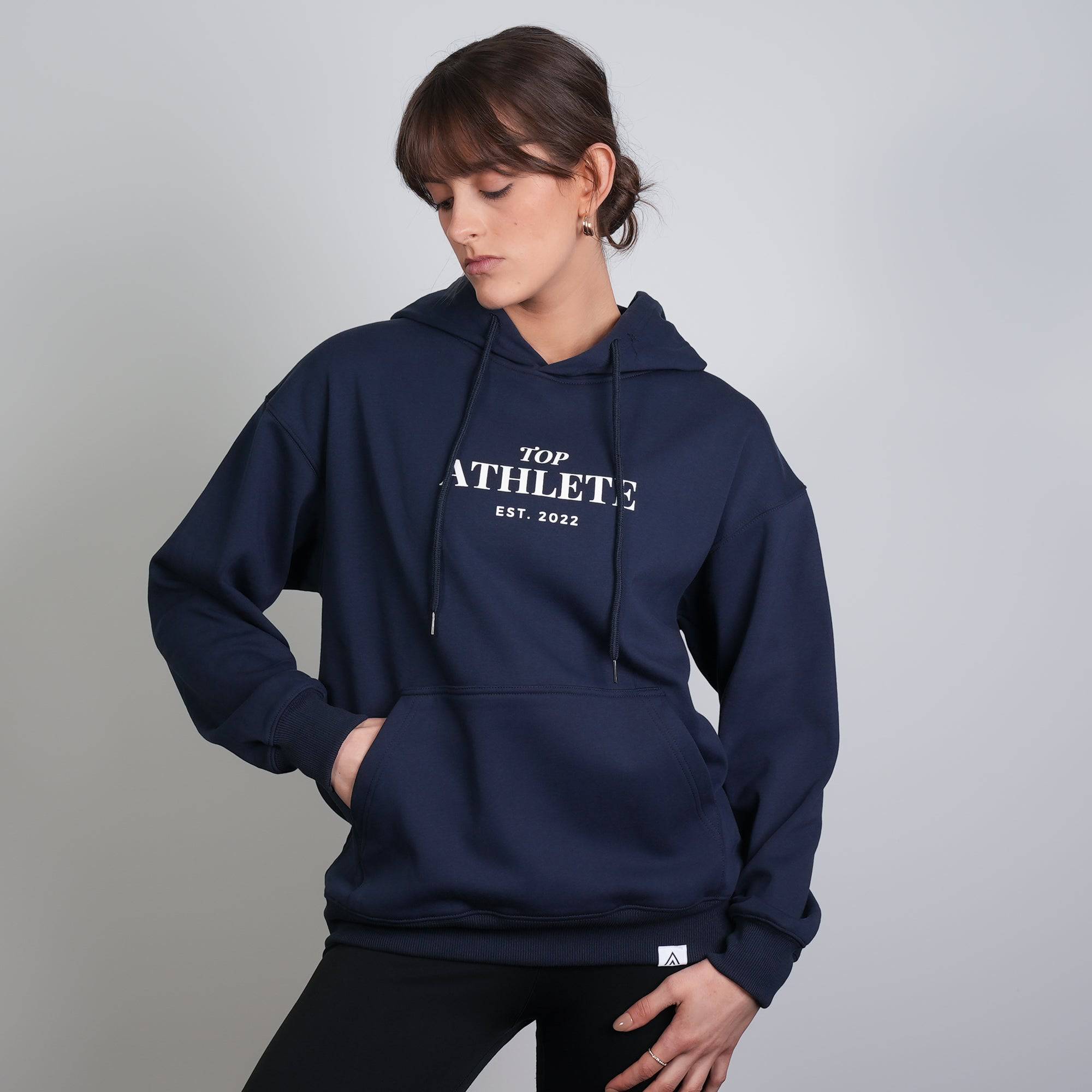 Velvet Fleece Hoodie Navy