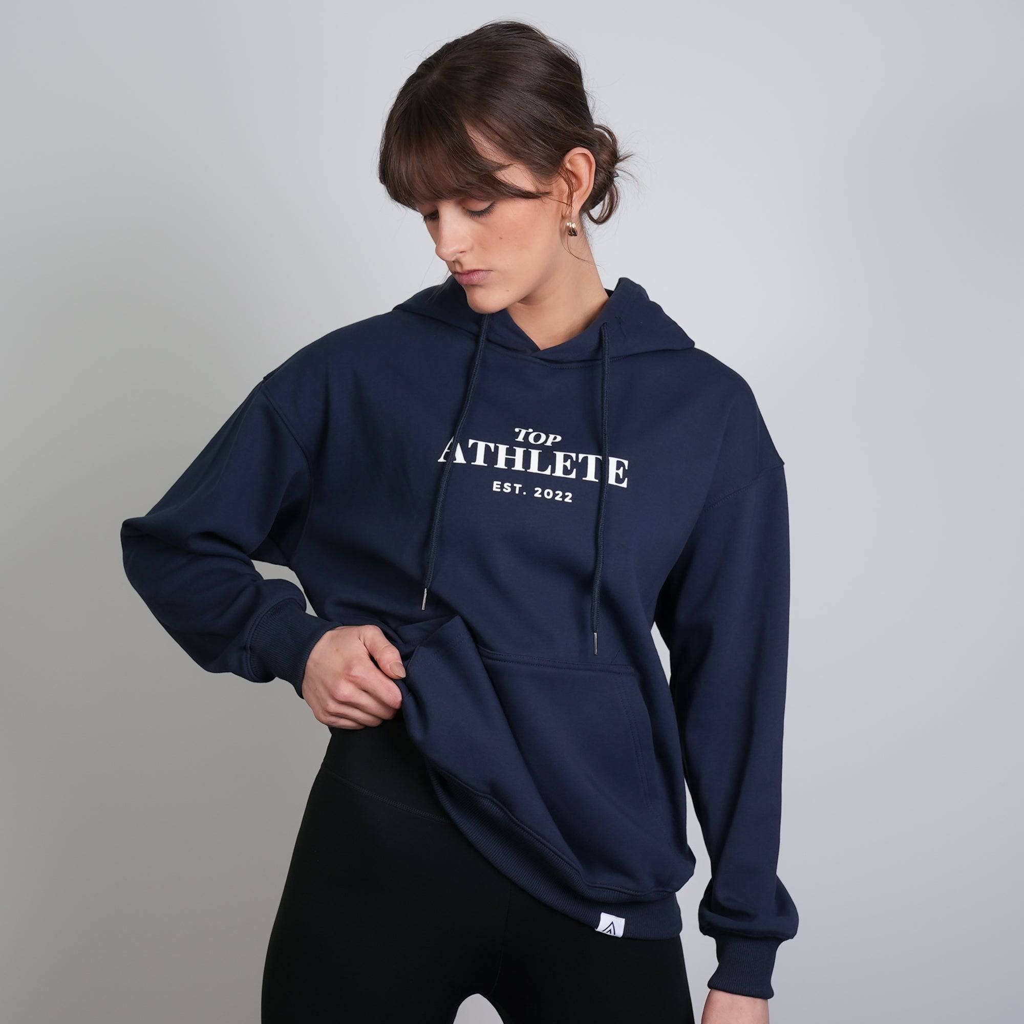 Velvet Fleece Hoodie Navy