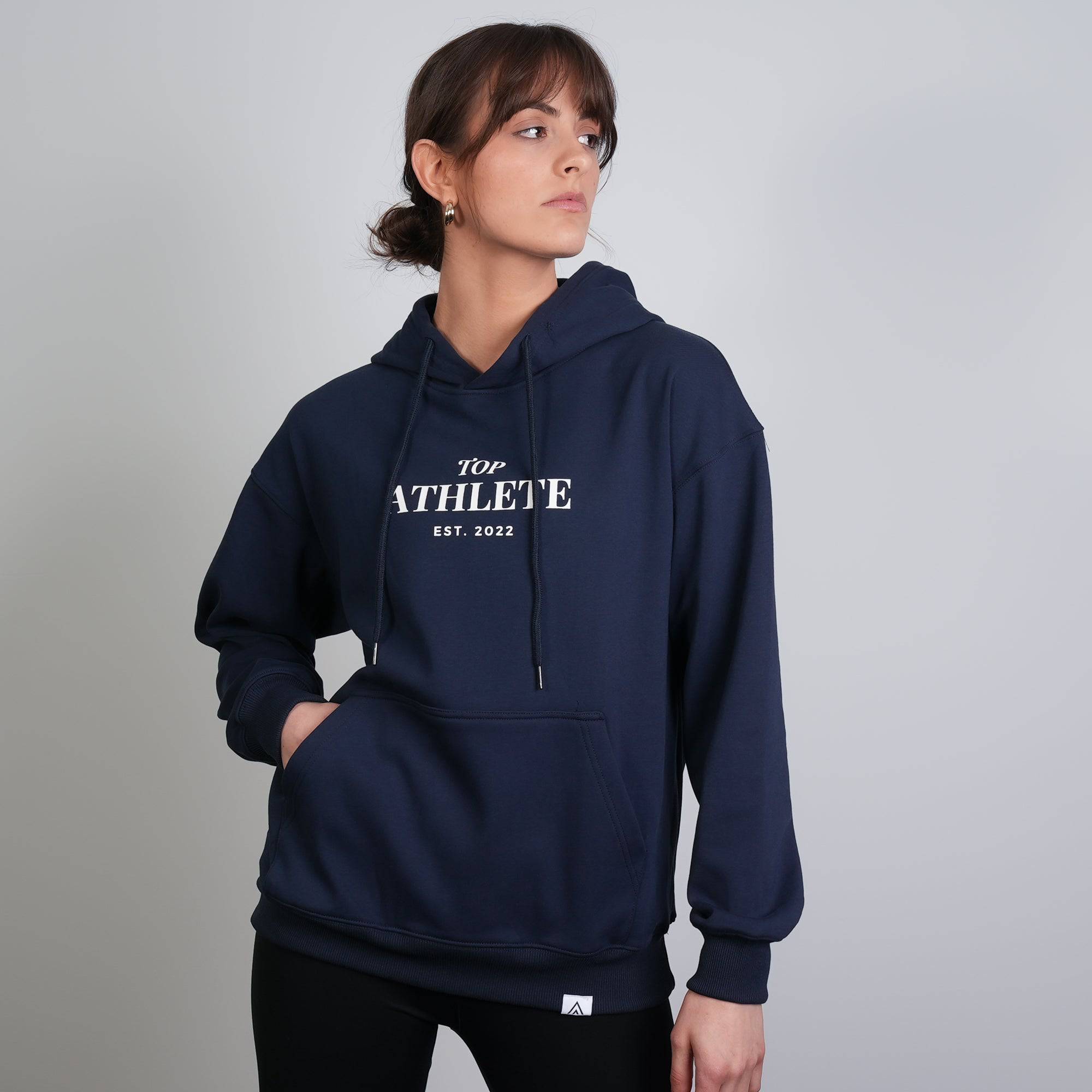 Velvet Fleece Hoodie Navy