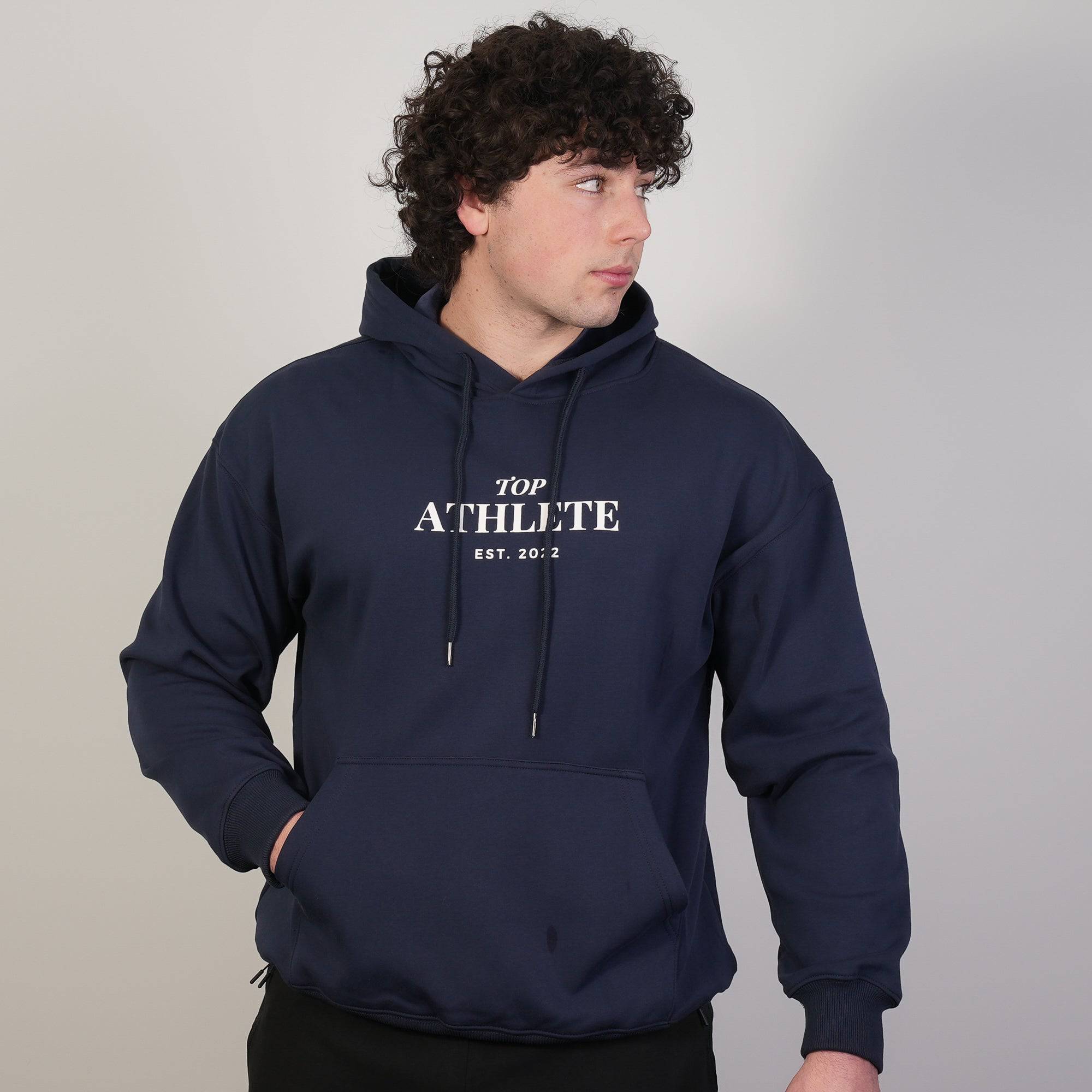 Velvet Fleece Hoodie Navy