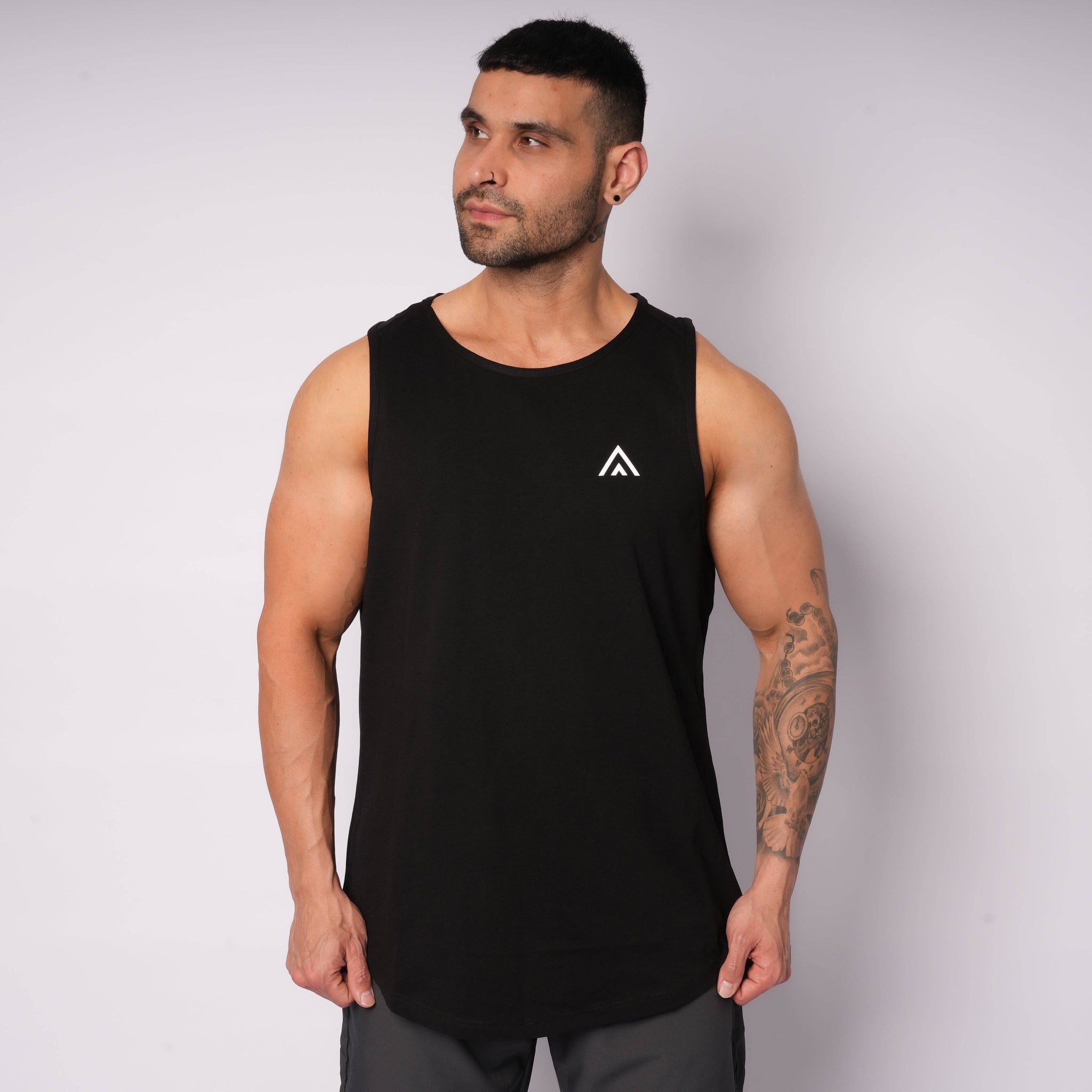 Cotton Singlet Black