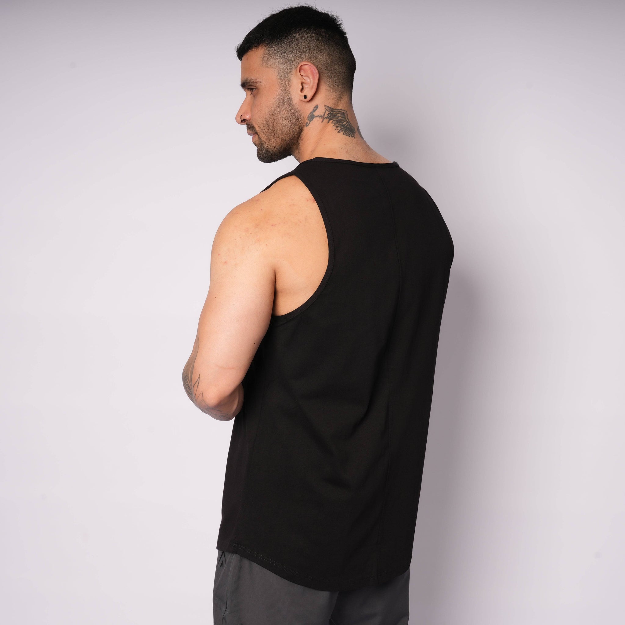 Cotton Singlet Black