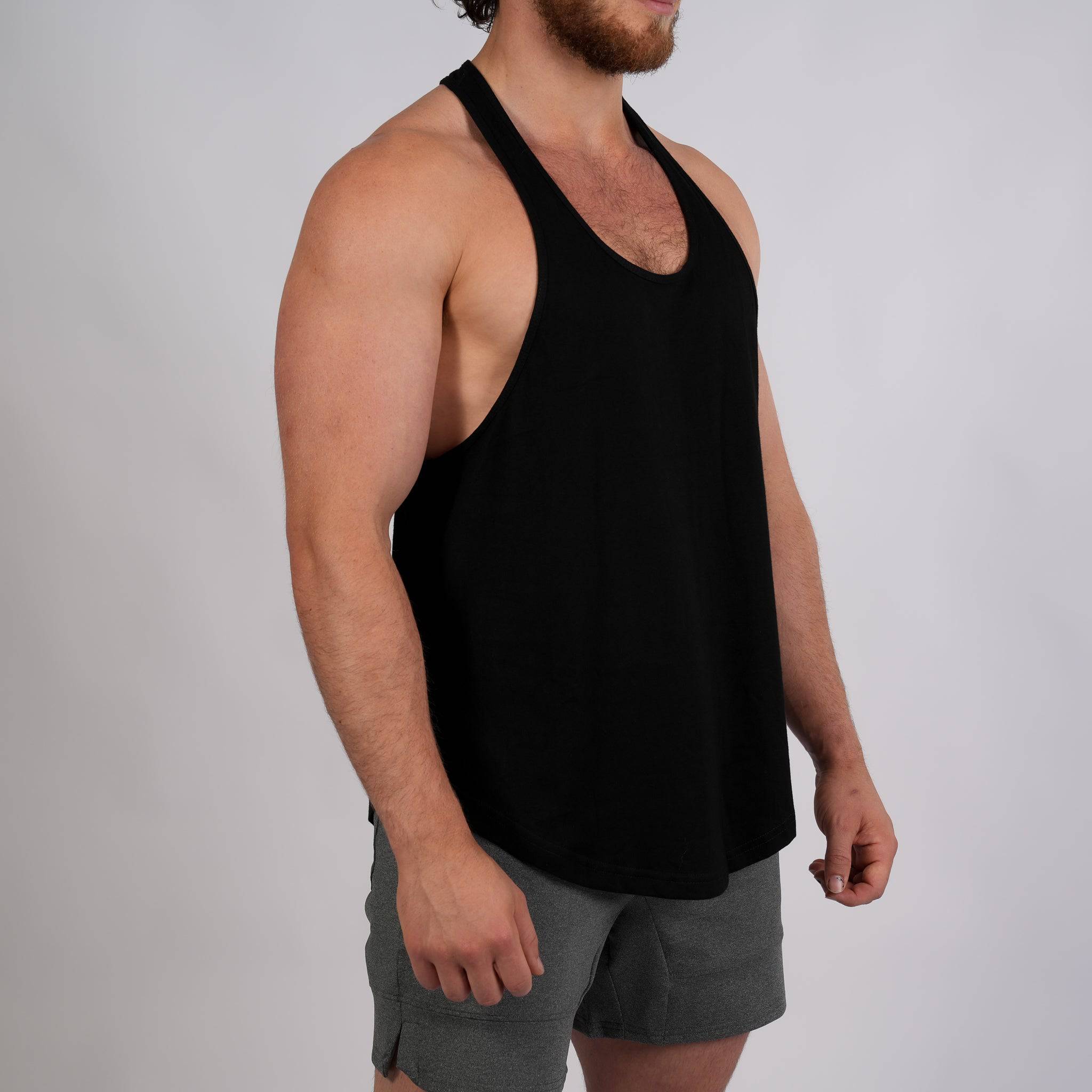 Stringer Singlet Black