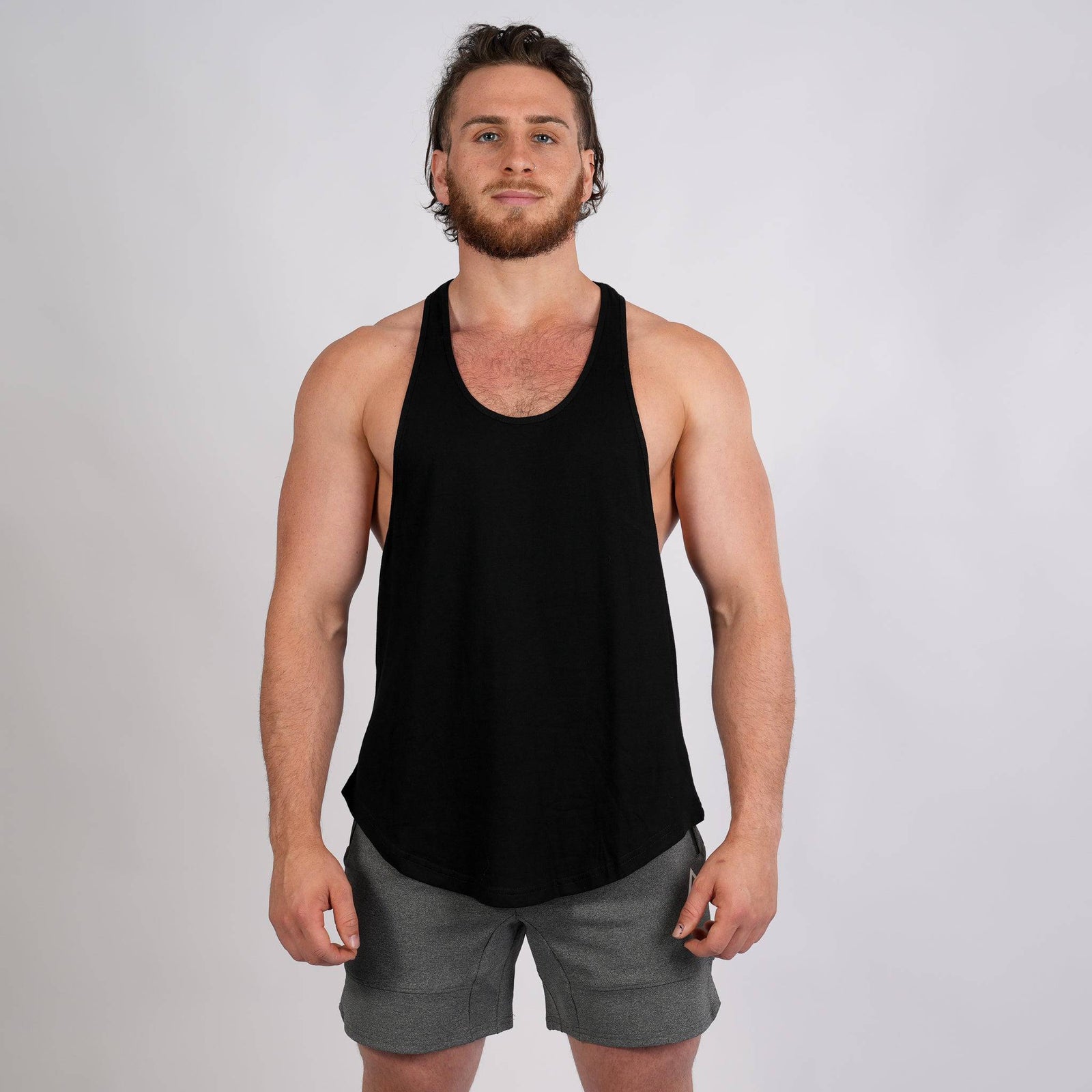 Stringer Singlet Black