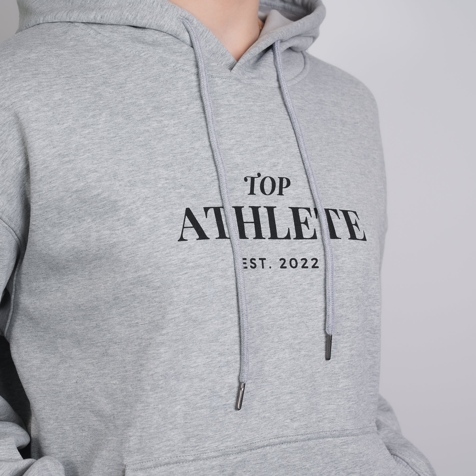 Velvet Fleece Hoodie Light Grey - Top Athlete