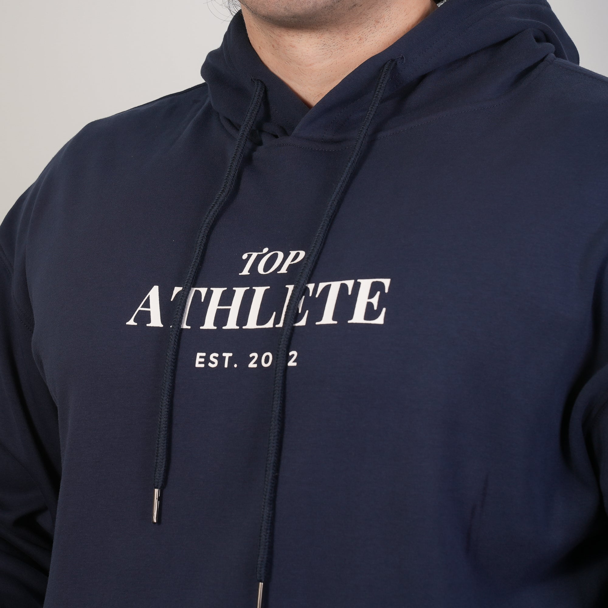 Velvet Fleece Hoodie Navy - Top Athlete