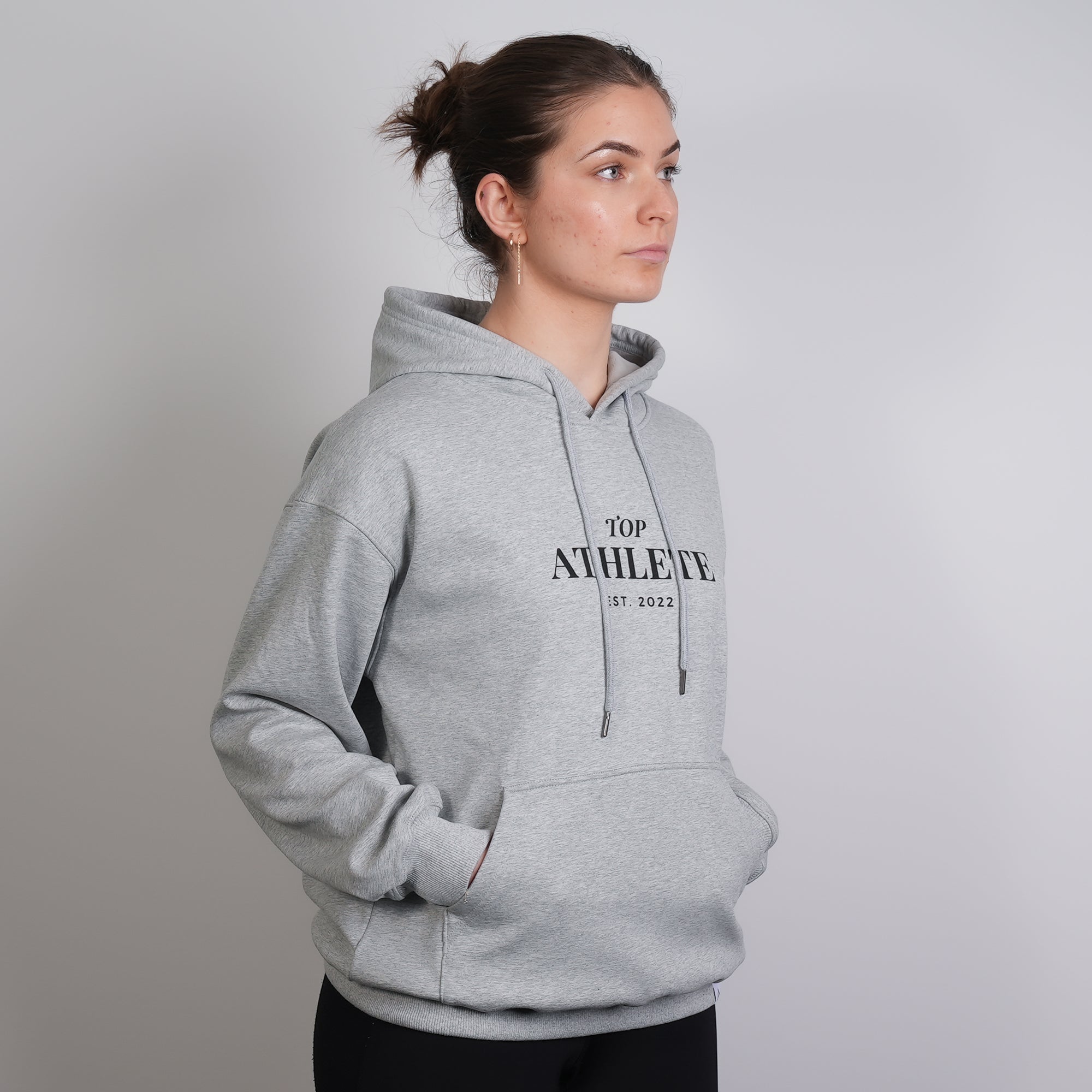 Velvet Fleece Hoodie Light Grey - Top Athlete