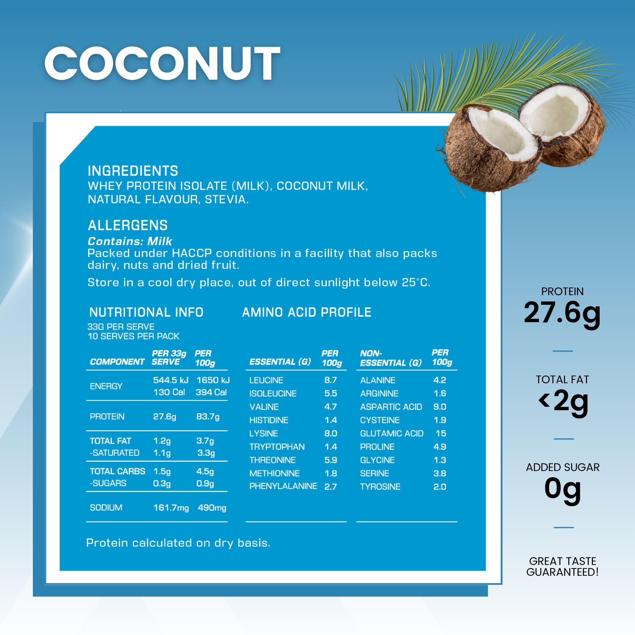 Ultimate Whey Isolate Coconut 330g