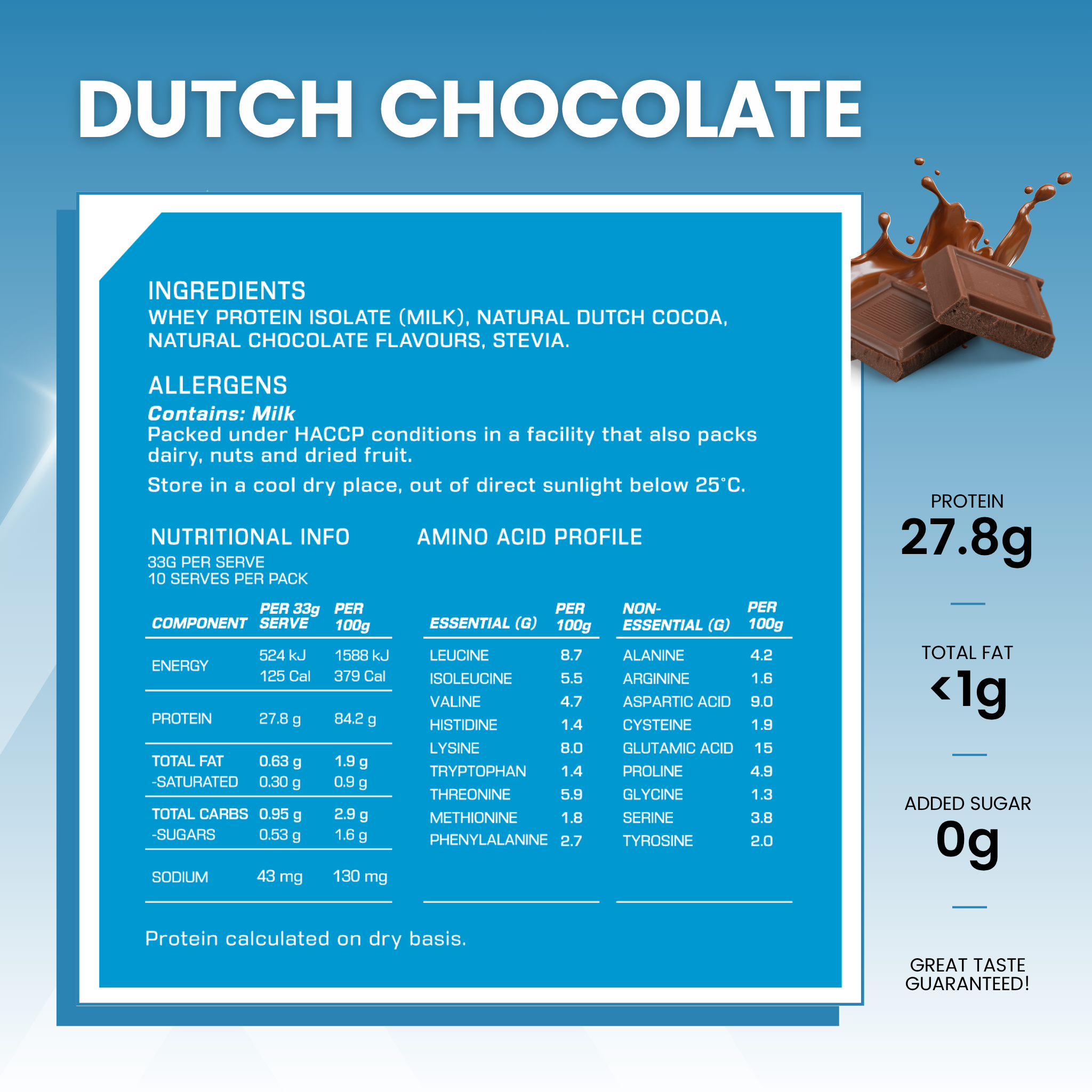 Ultimate Whey Isolate Dutch Chocolate 330g