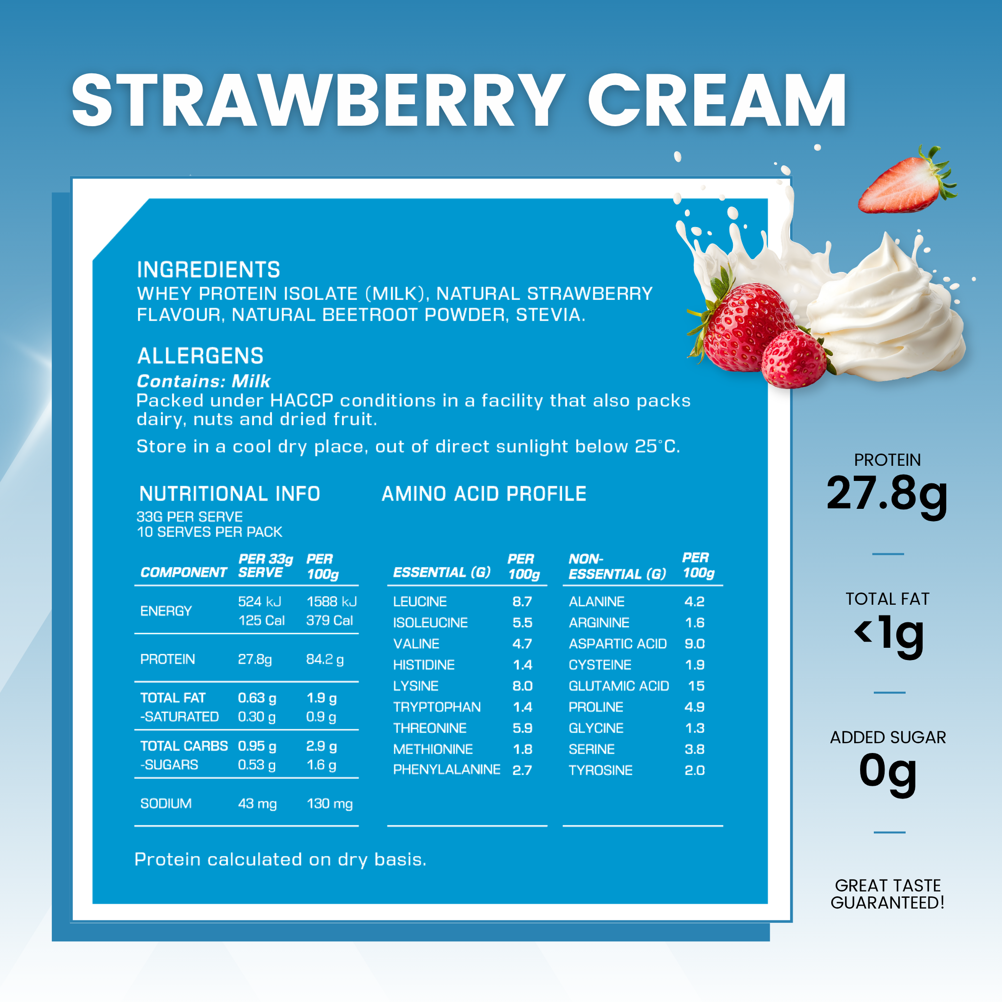 Ultimate Whey Isolate Strawberry Cream 330g