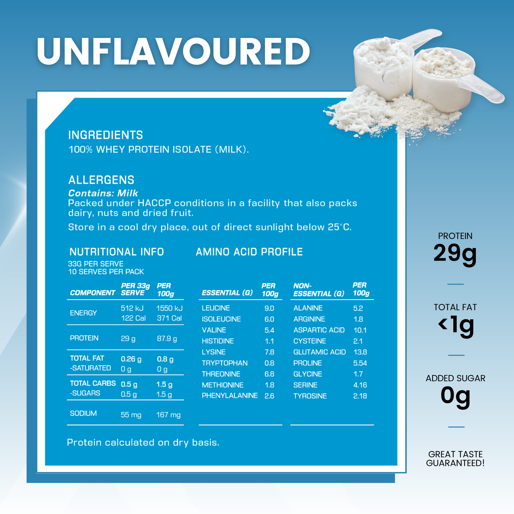 Ultimate Whey Isolate Unflavoured 330g