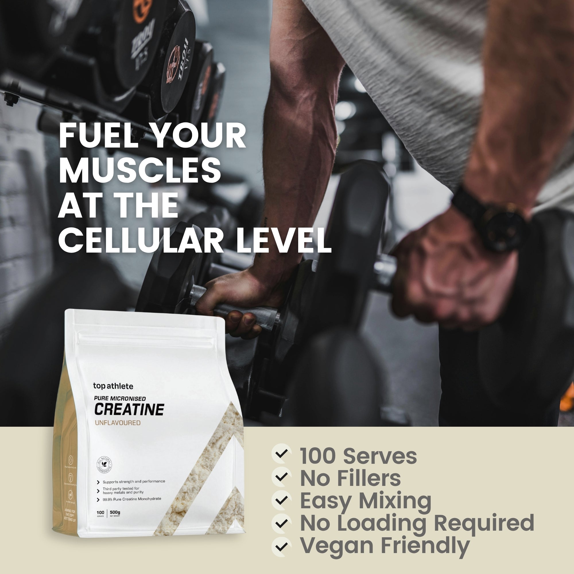 Pure Micronised Creatine Monohydrate | Third Party Tested | 500g