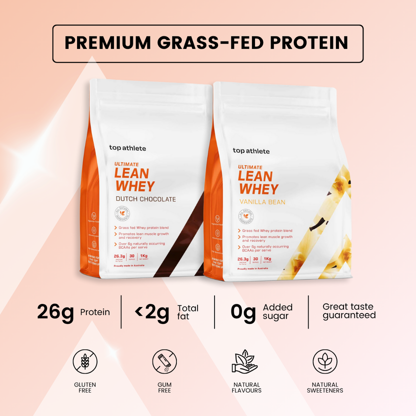 Lean Whey Protein Dutch Chocolate | Top Athlete Grass Fed Whey Protein ...