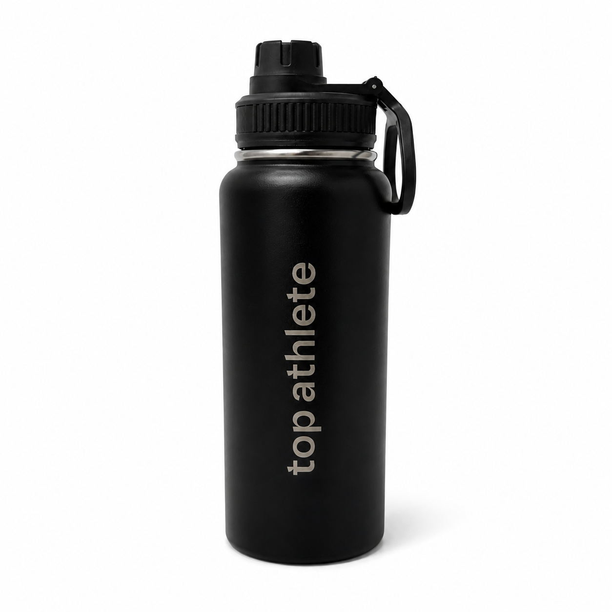 top athlete water bottle black 900ml