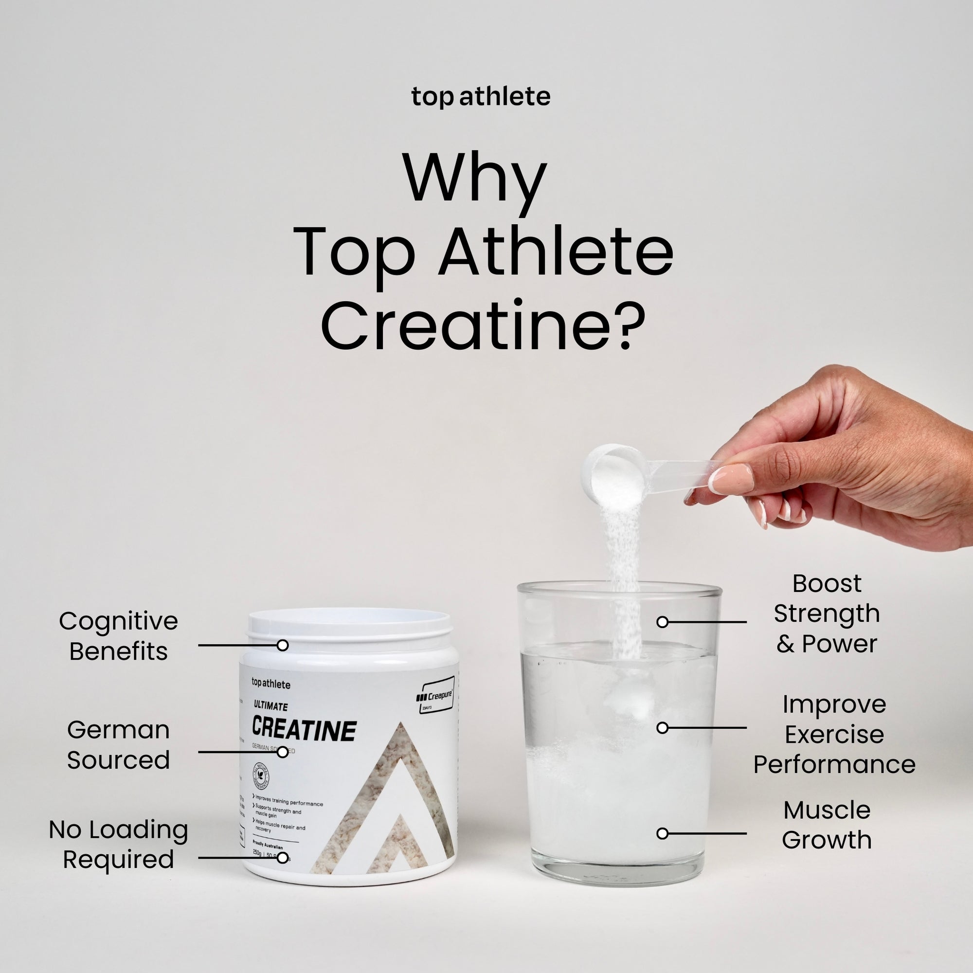 Why you should choose Top Athlete's Creatine and a list of benefits