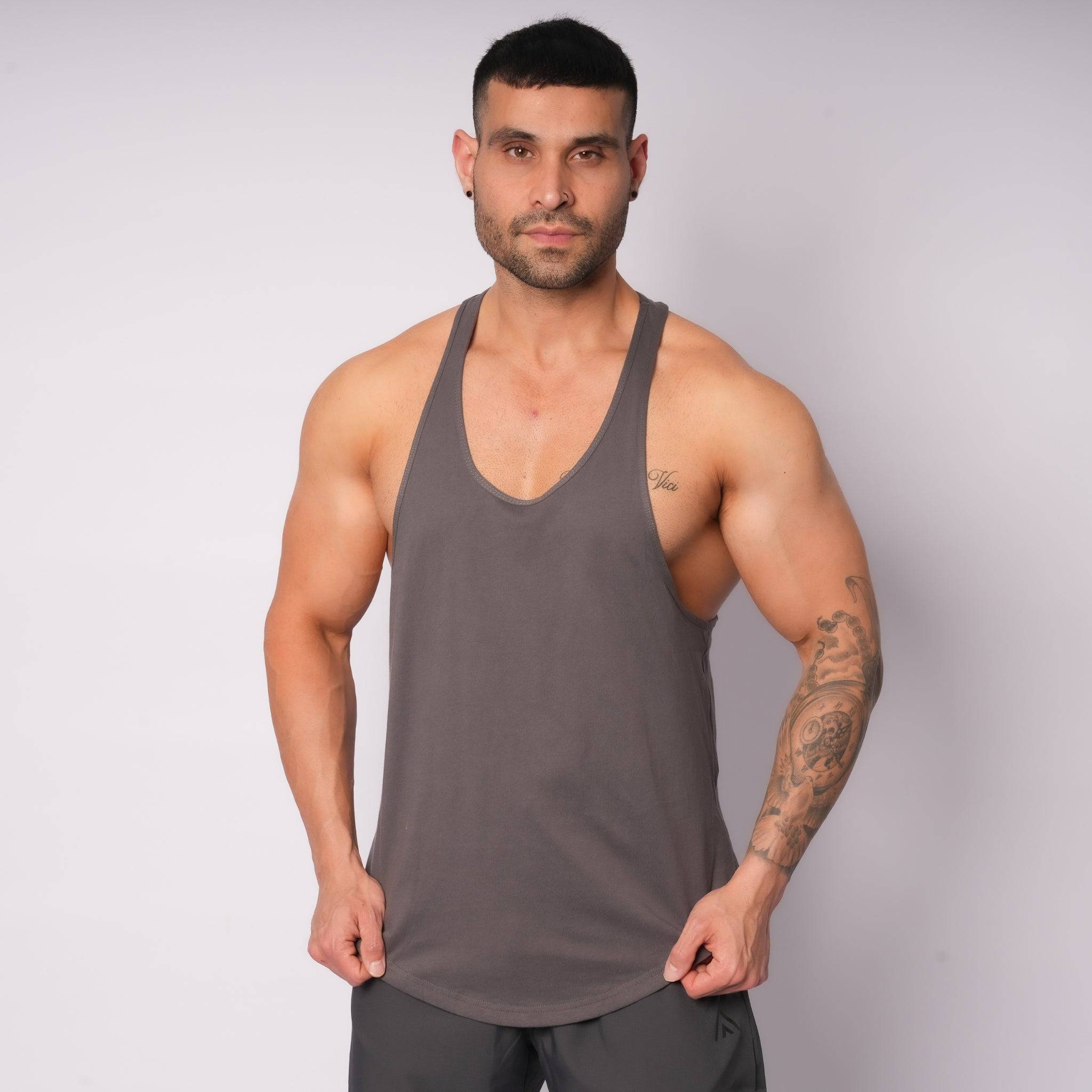 Stringer singlet Grey | Top Athlete