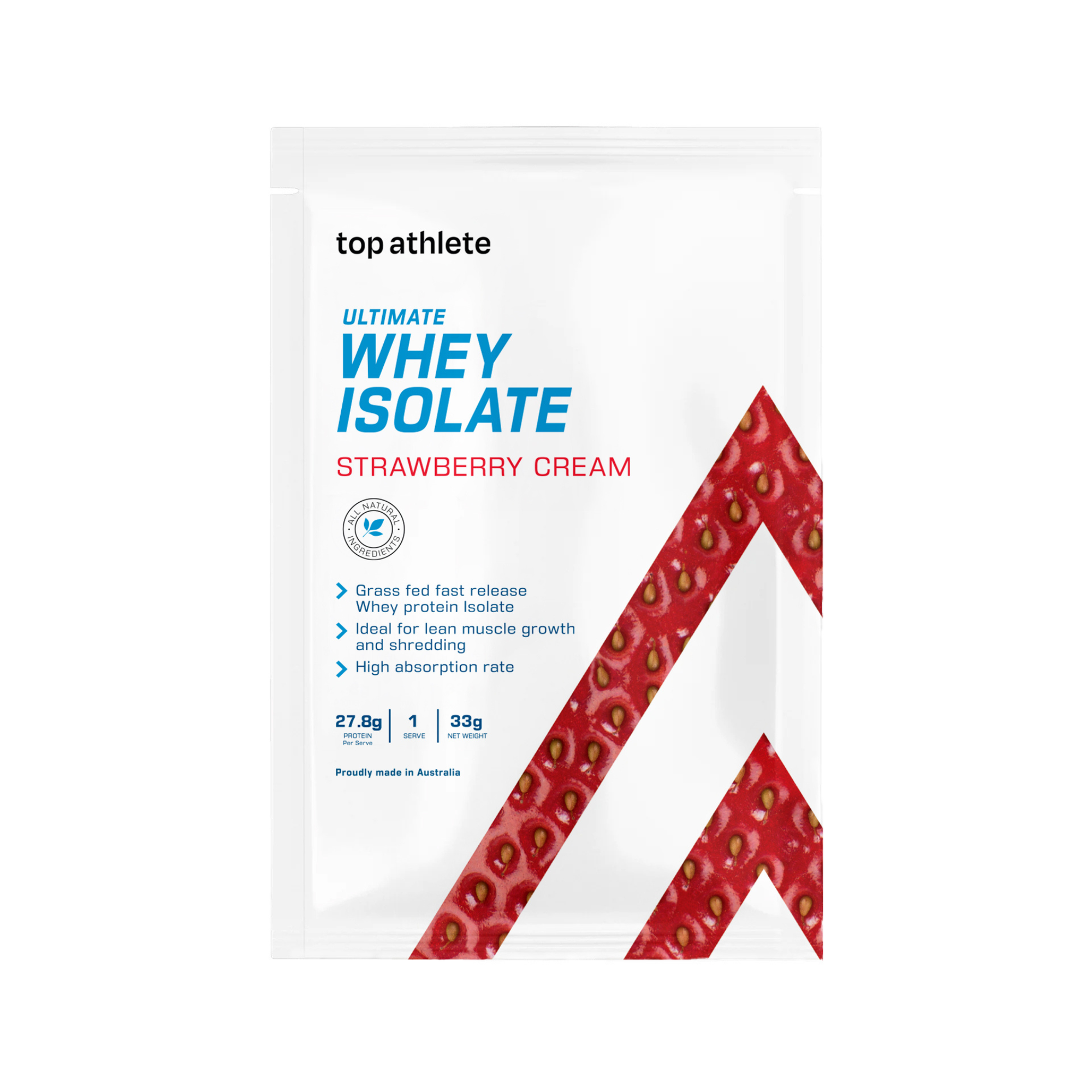 whey isolate strawberry sample pack